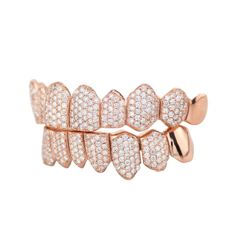 Custom VS1 Clarity Handset Diamond Grillz (Zig Zag/Honeycomb Setting)