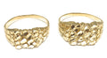 10K Solid Yellow Gold Classic Nugget Ring. Available in Medium or Large Sizes